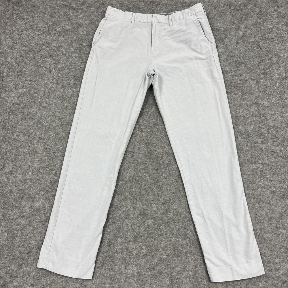 J CREW Pants Mens 34x34 Blue Chino Classic Fit Cotton Casual Preppy FITS34x33